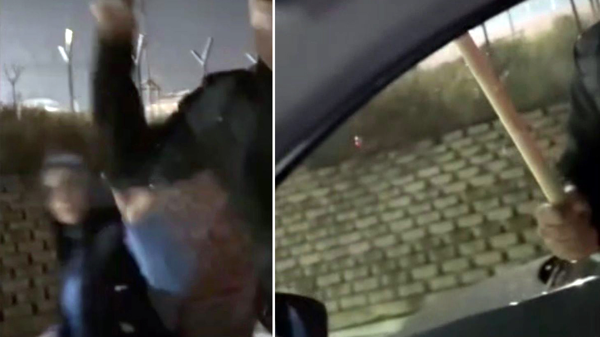 istanbulda korna yuzunden cikan tartismada bir surucu diger aracin camlarina sopayla saldirdi VDON91jc.jpg